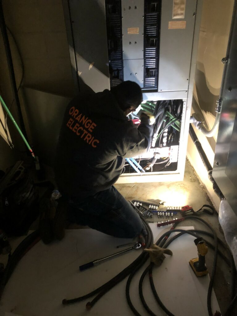 residential electrical safety inspection in progress